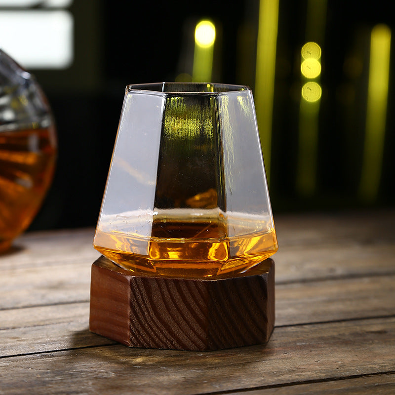 Vaso de whisky octogonal