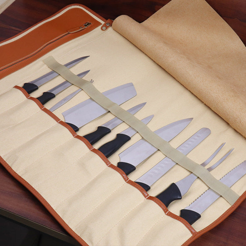 Chef's Leather Knife Bag