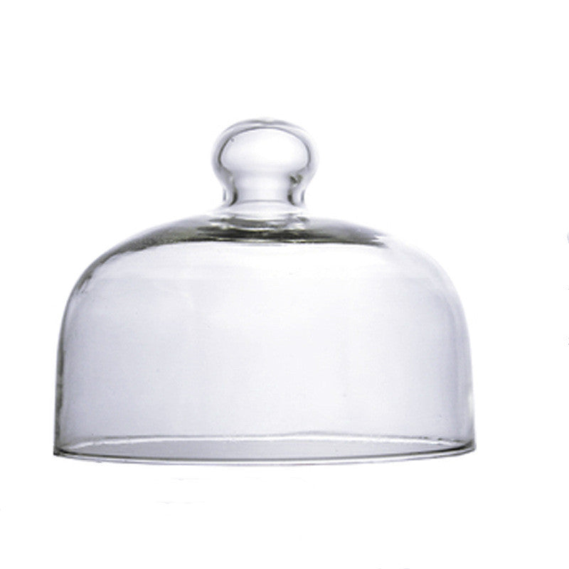 Grand podium à gâteau avec couvercle en verre