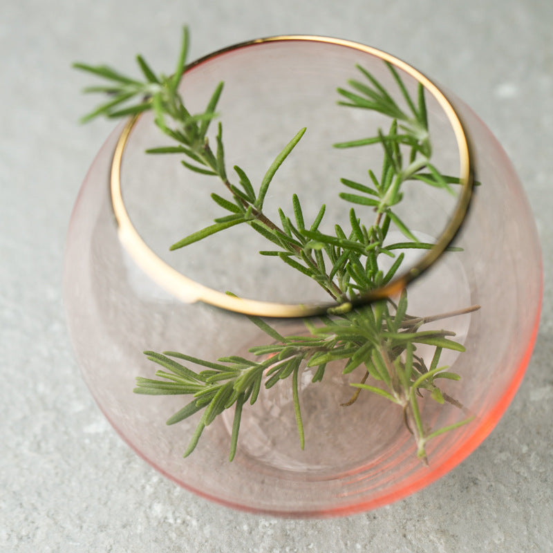 Rose Gold Rimmed Glass