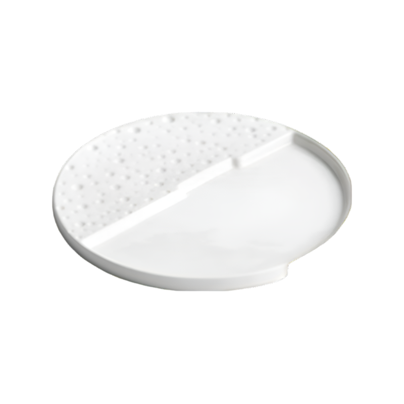 Plat à picots en céramique blanche