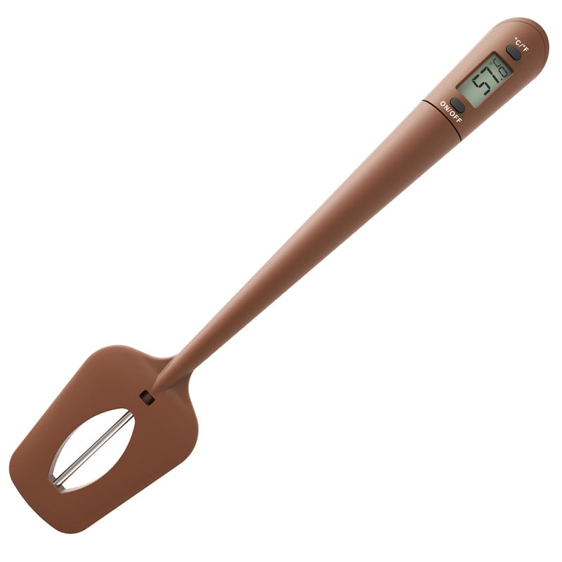 Thermomètre de cuisson avec spatule en silicone à double usage