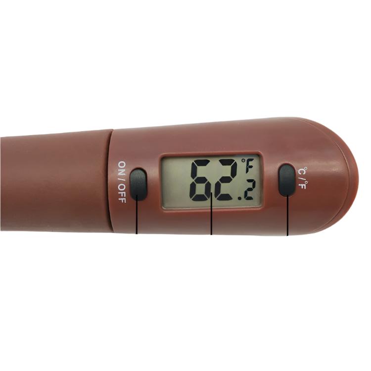 Thermomètre de cuisson avec spatule en silicone à double usage