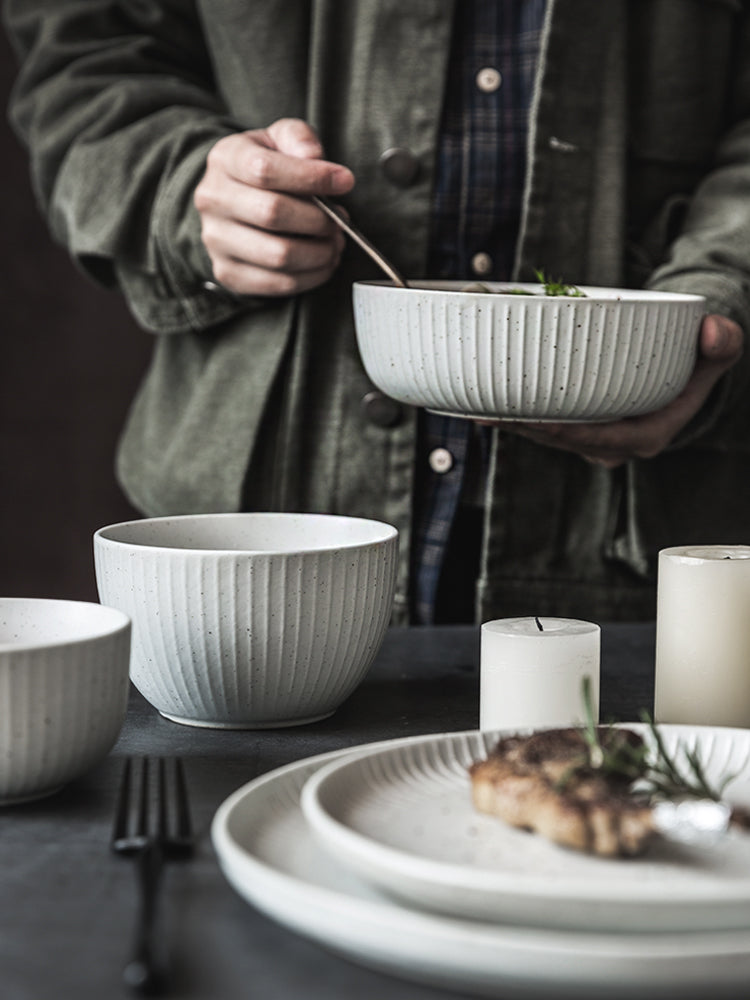 Plain Wide Japanese Ceramic Bowl