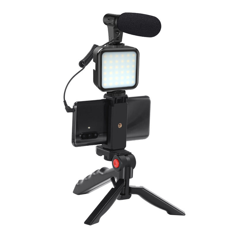 Recording Phone Tripod with Lighting & Microphone