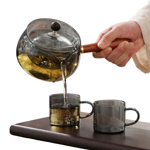 360° Rotating Glass Teapot
