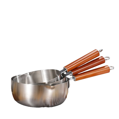 Recipiente para leche de acero inoxidable plano para nieve