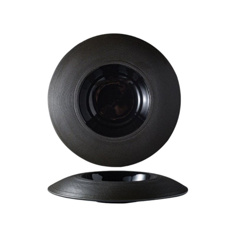 Wopan Black Serving Plate