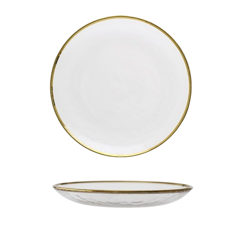 Small Gold Rimmed Glass Plate