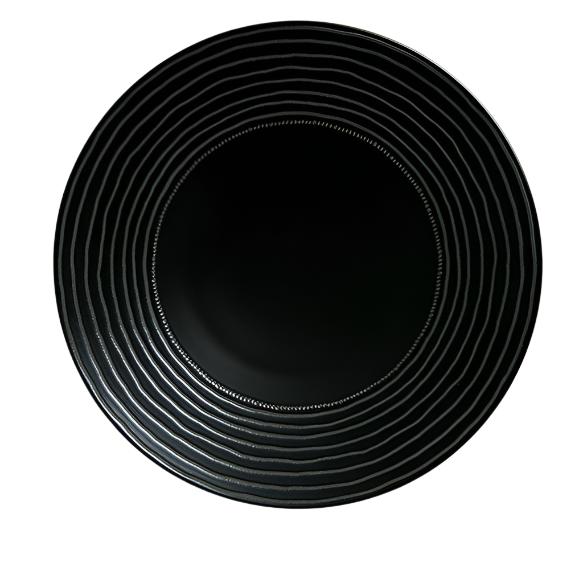 European Onyx Ceramic Plate, Black