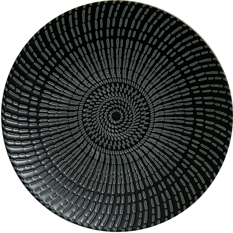 European Onyx Ceramic Plate, Black