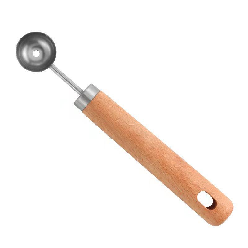 Wooden Handled Melon Ball Scooper