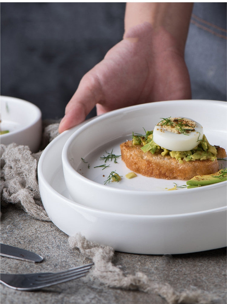 Plain White Ceramic Bowl