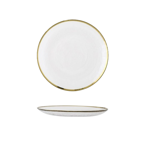 Small Gold Rimmed Glass Plate
