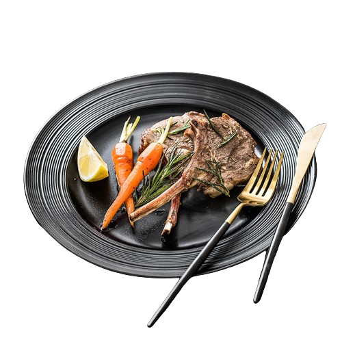 Simple Black Nordic Plate