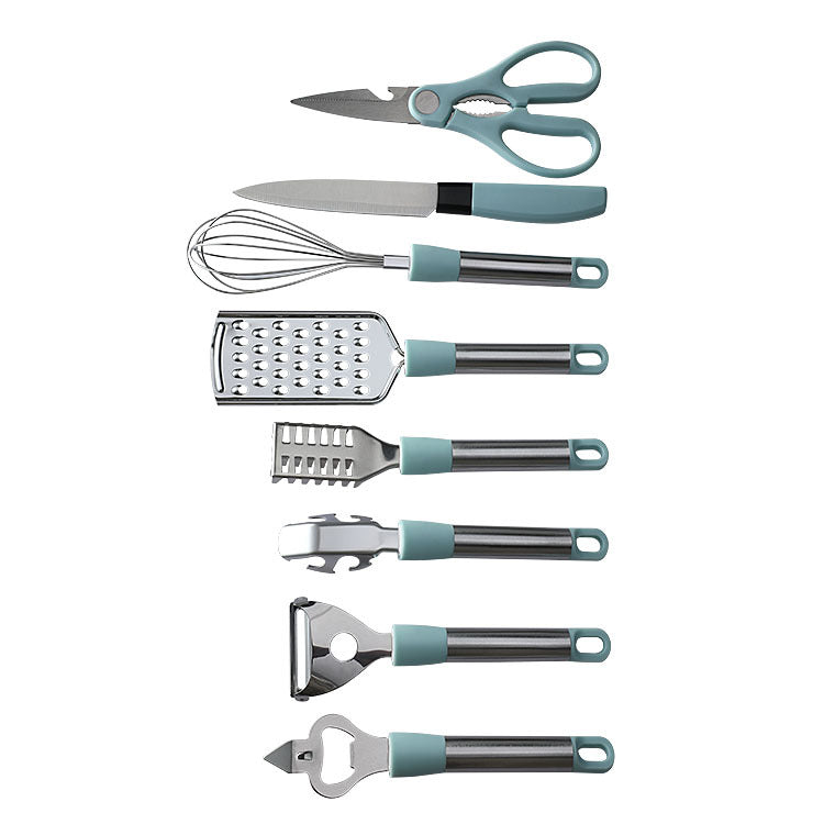 Blue Practical 8 Piece Kitchen Set