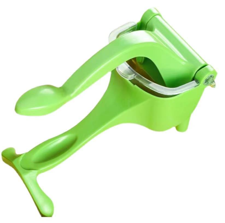 Exprimidor manual de acero verde