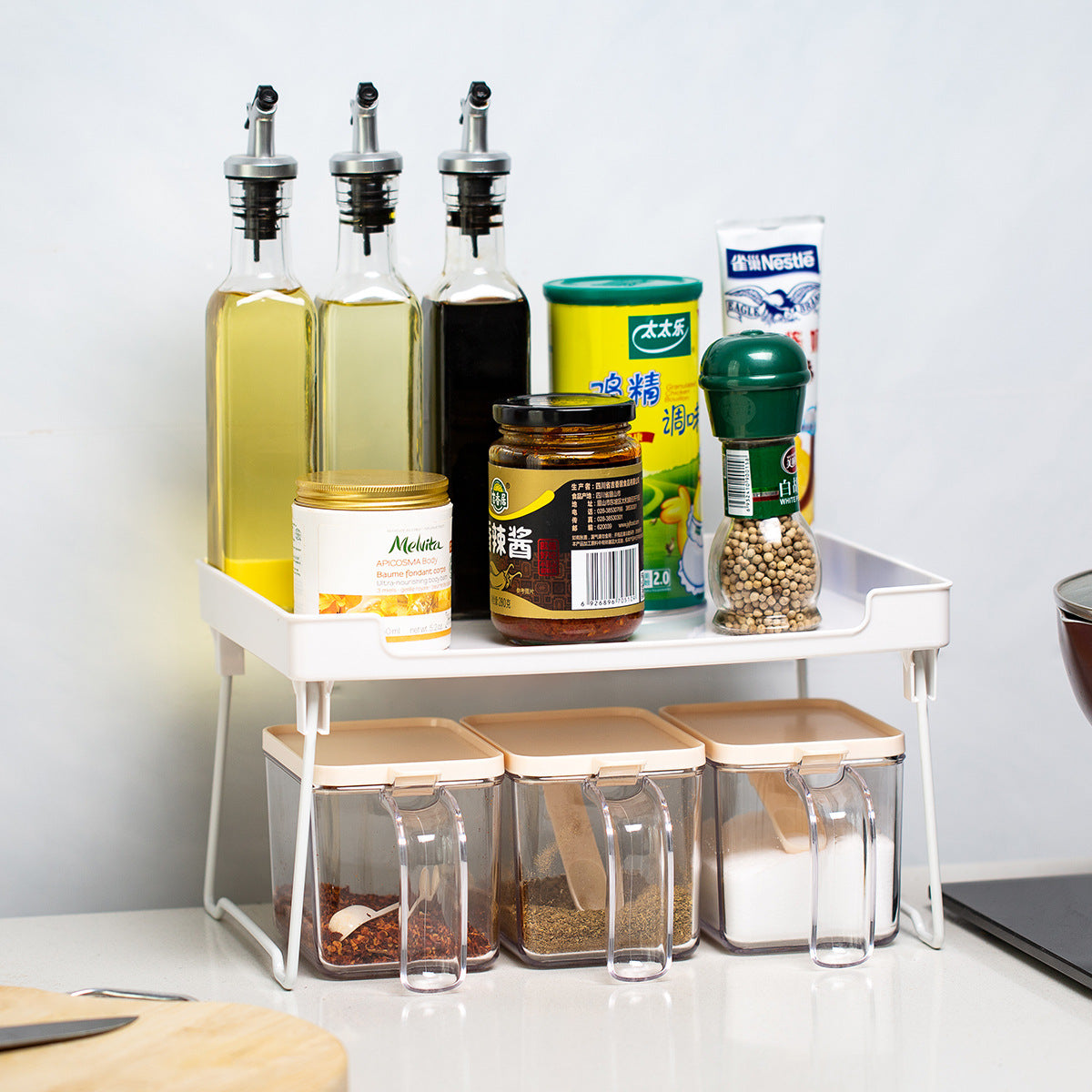 Estante para almacenar utensilios de cocina