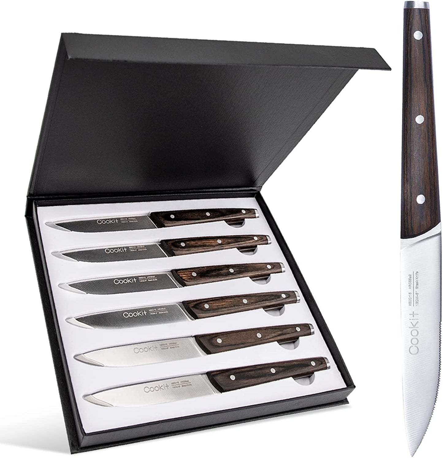 Ensemble de 6 couteaux à steak dentelés