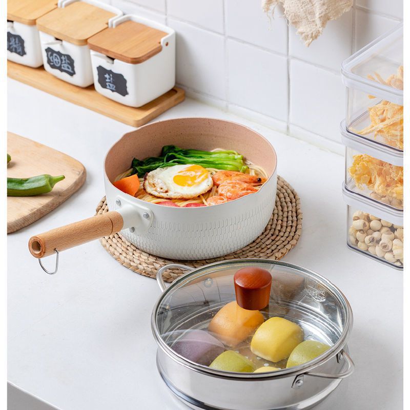 Black Maifan Stone Non-Stick Milk Pan