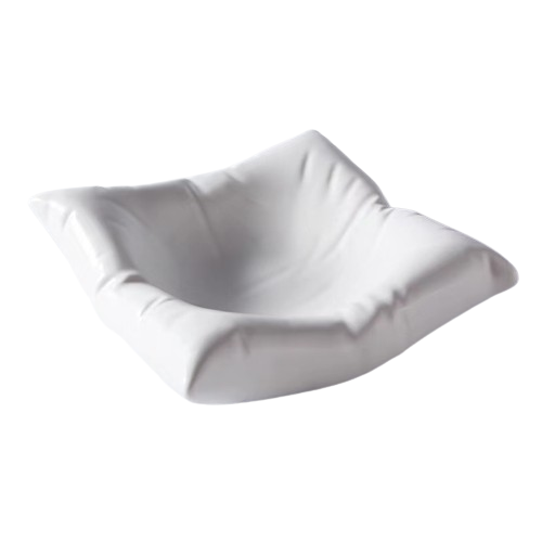 Chic Square Pillow Plate, White