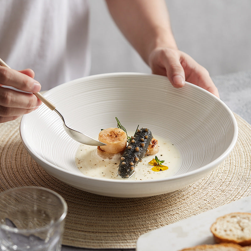 Ceramic Large Bowl, White