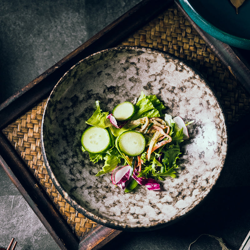 Thick-Sided Ceramic Dining Plate