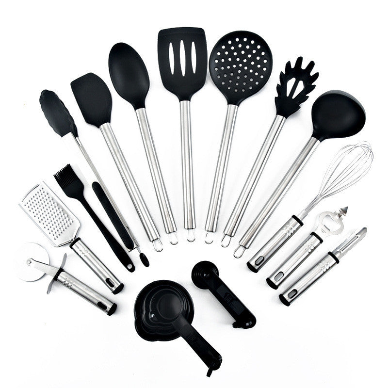 Juego de utensilios de cocina de acero inoxidable
