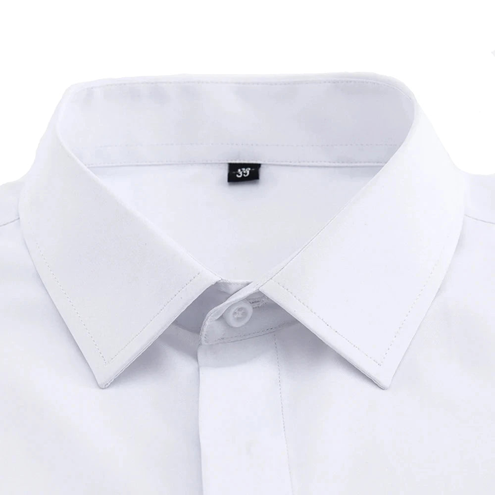 Chemise à manches longues à poignets français
