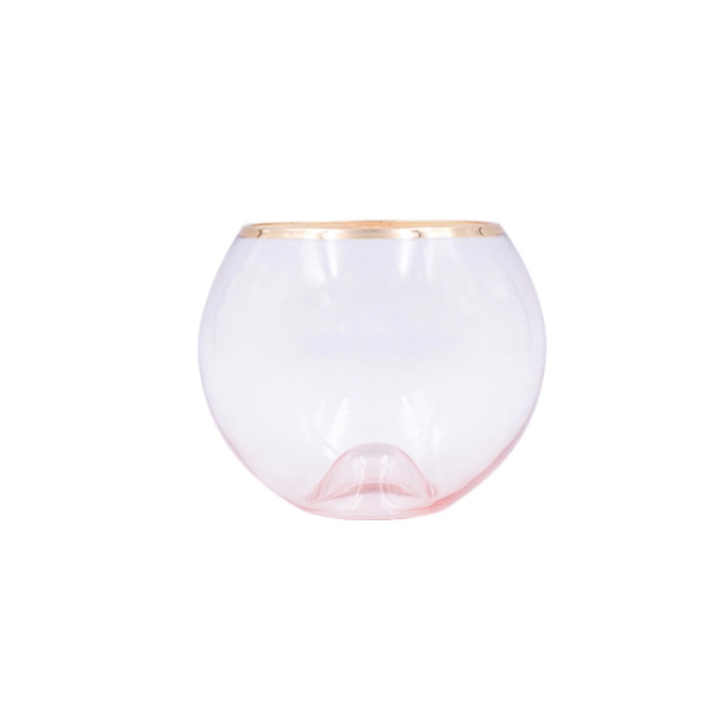Rose Gold Rimmed Glass