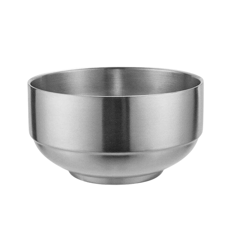 Frosted Silver Stainless Steel Serving Bowl