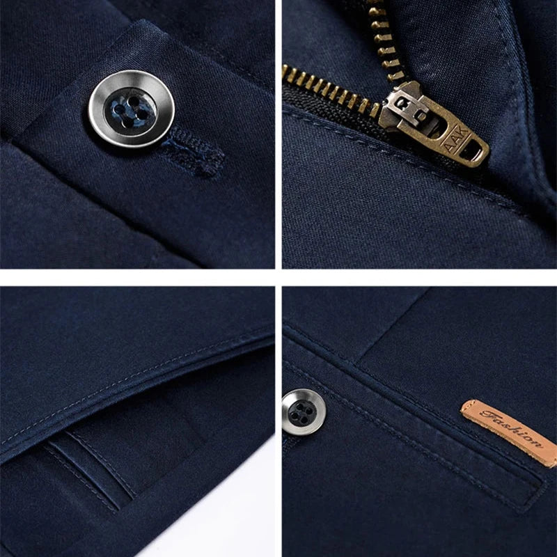Navy Blue Work Suit Chinos