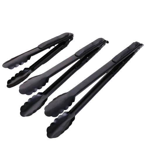 Multi Purpose Black Cooking Tongs