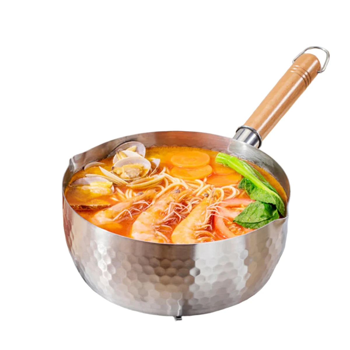 Cacerola tradicional japonesa con mango de madera de haya