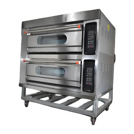 Two Layer Wheeled Electric Oven