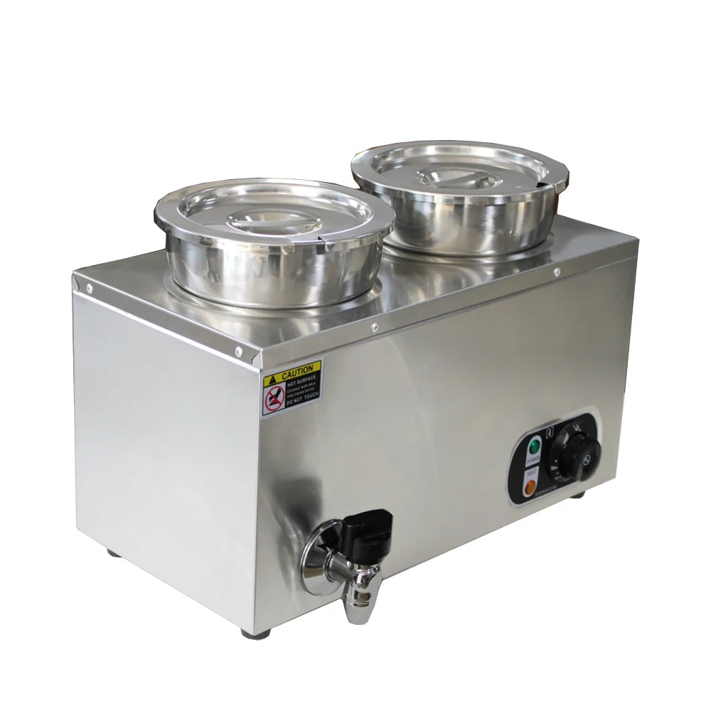 Commercial Double Pot Soup Warmer