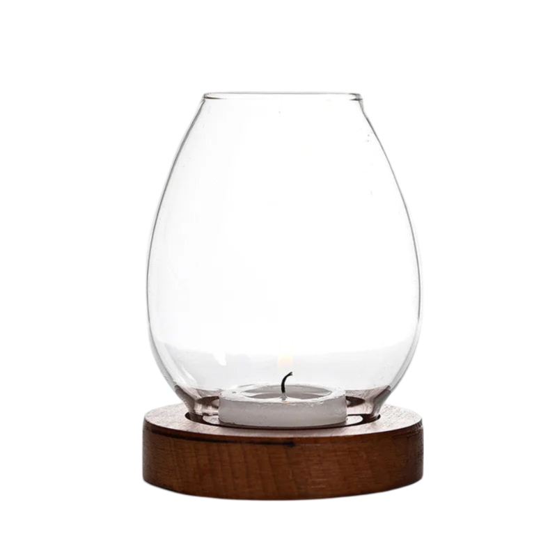 Candelabro de cristal ovalado