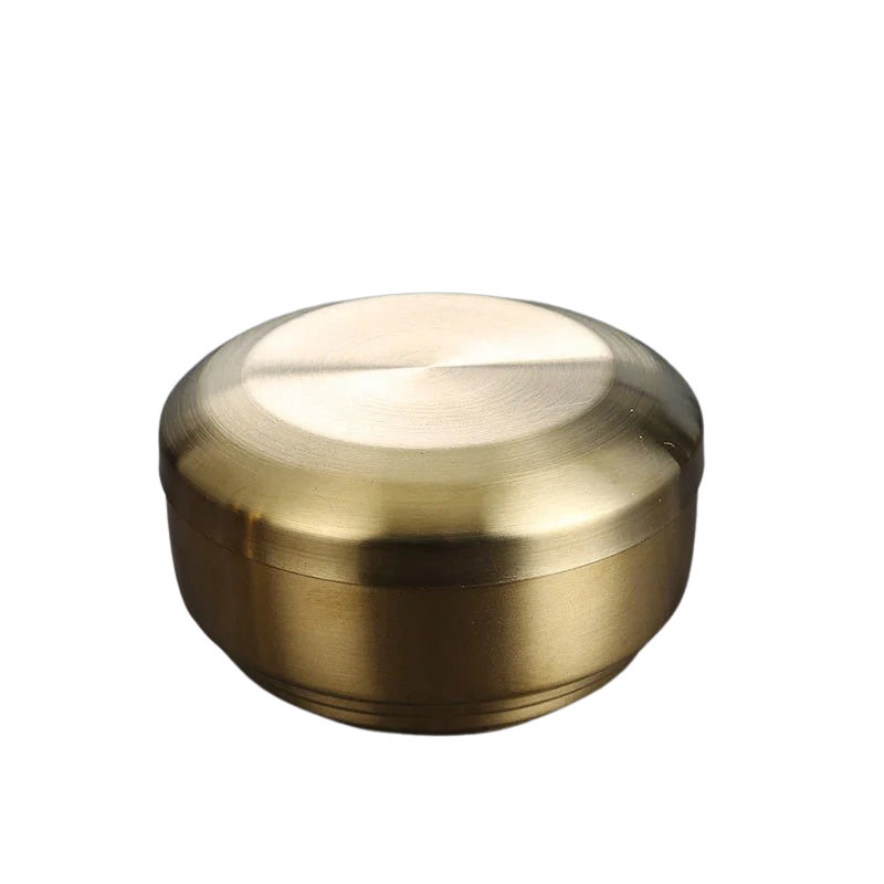 Golden Steel Serving Bowl