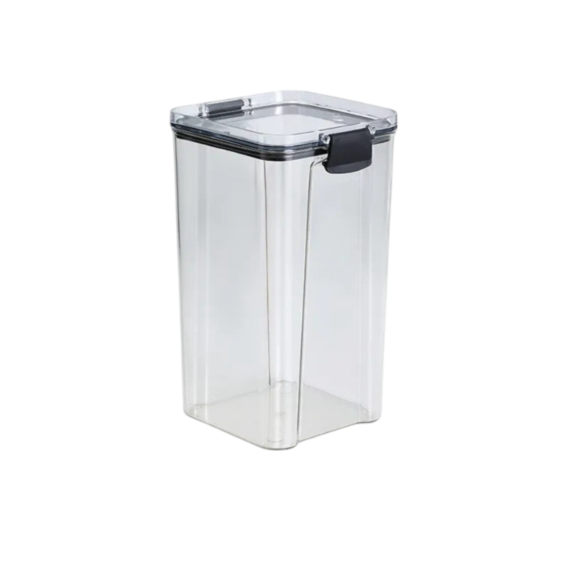 Recipiente de plástico grande para alimentos con clip