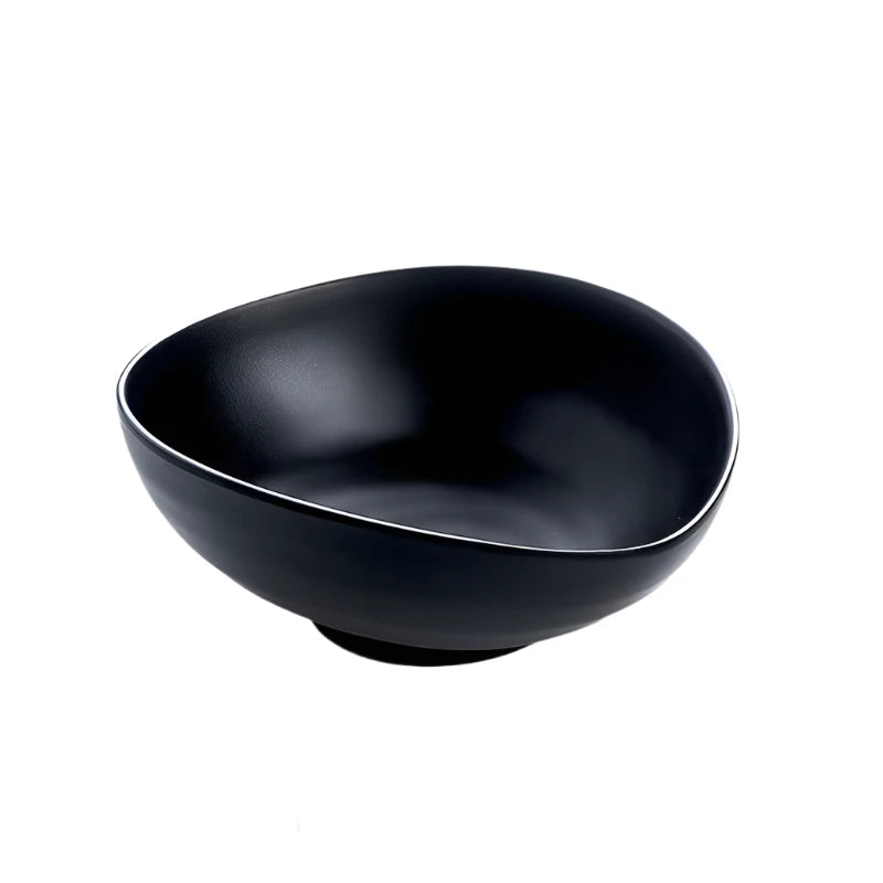 Black Melamine Triangular Bowl