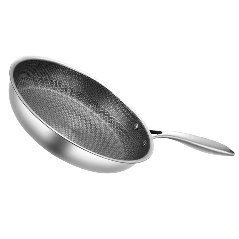 Wok en nid d'abeille en acier inoxydable