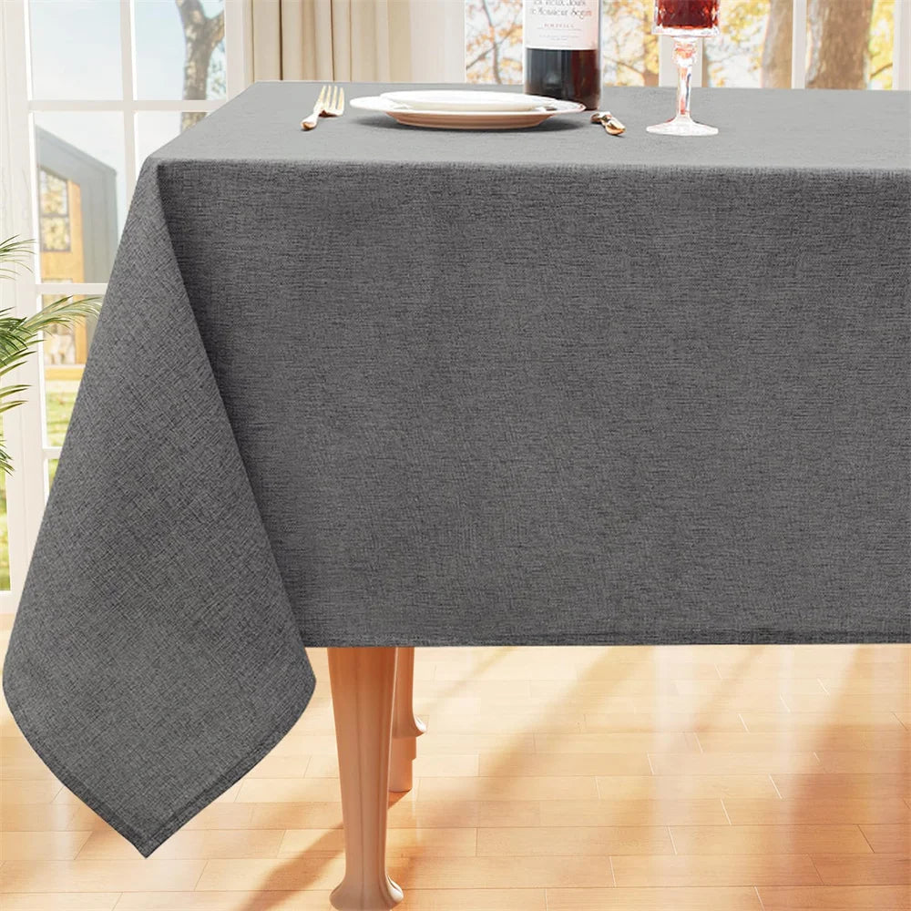 Handmade Faux Linen Tablecloth