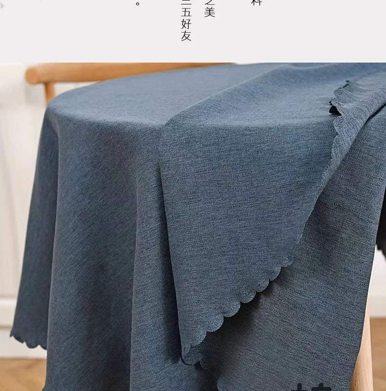 Cotton Linen Round Tablecloth