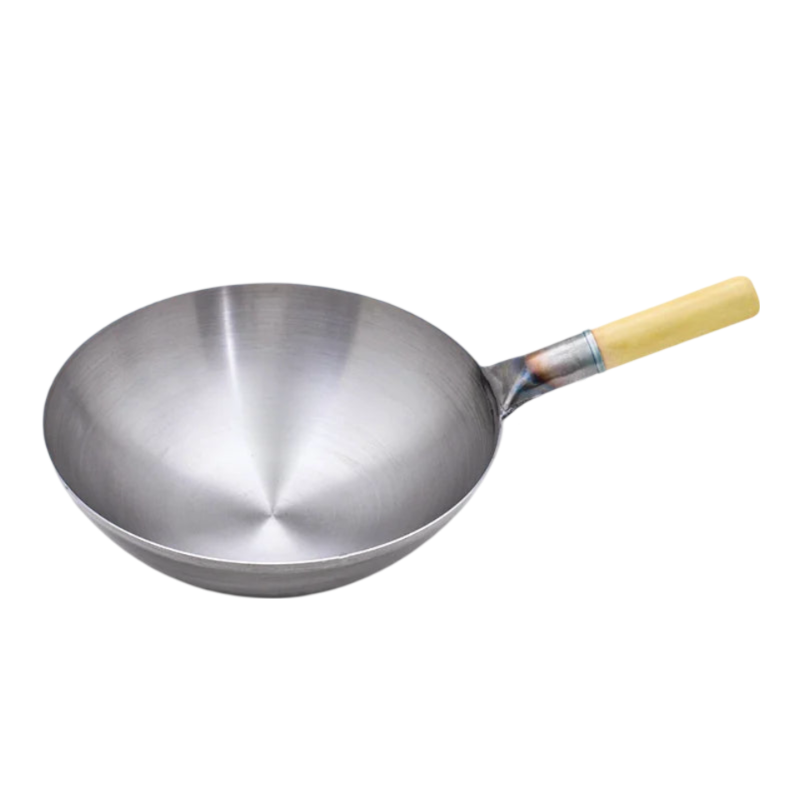 Wok en acier au carbone antiadhésif