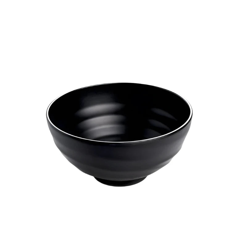 Black Melamine Soup Bowl