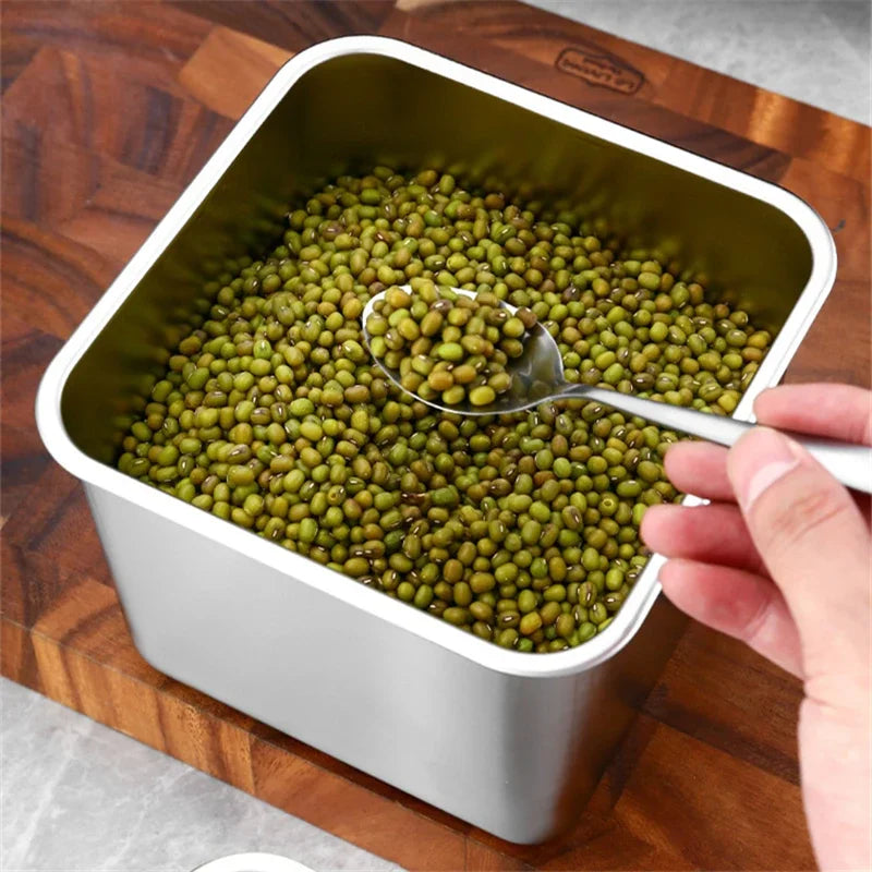 14x14x11cm Stainless Steel Kitchen Container