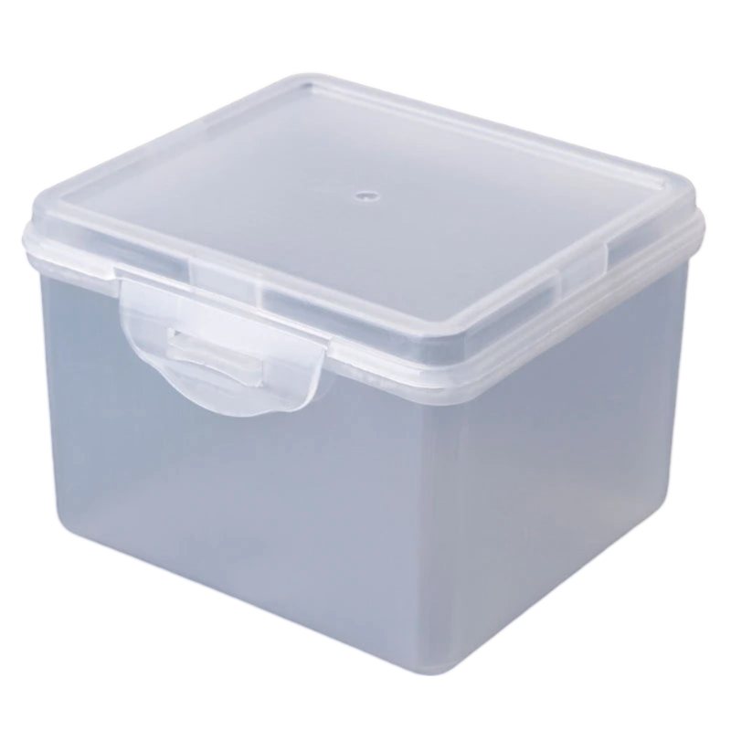 Recipiente de plástico transparente para almacenar alimentos