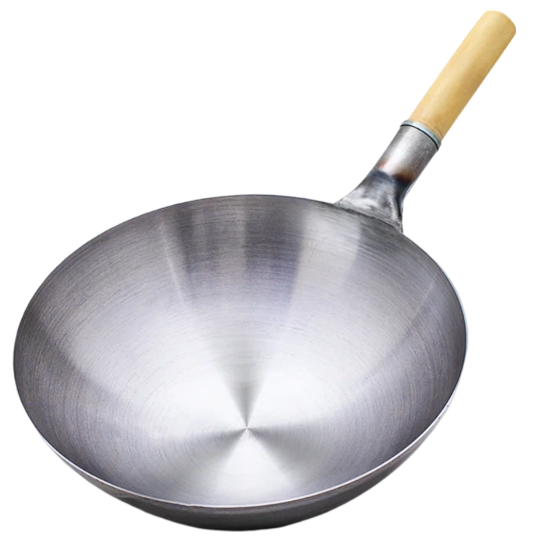 Wok en acier au carbone antiadhésif