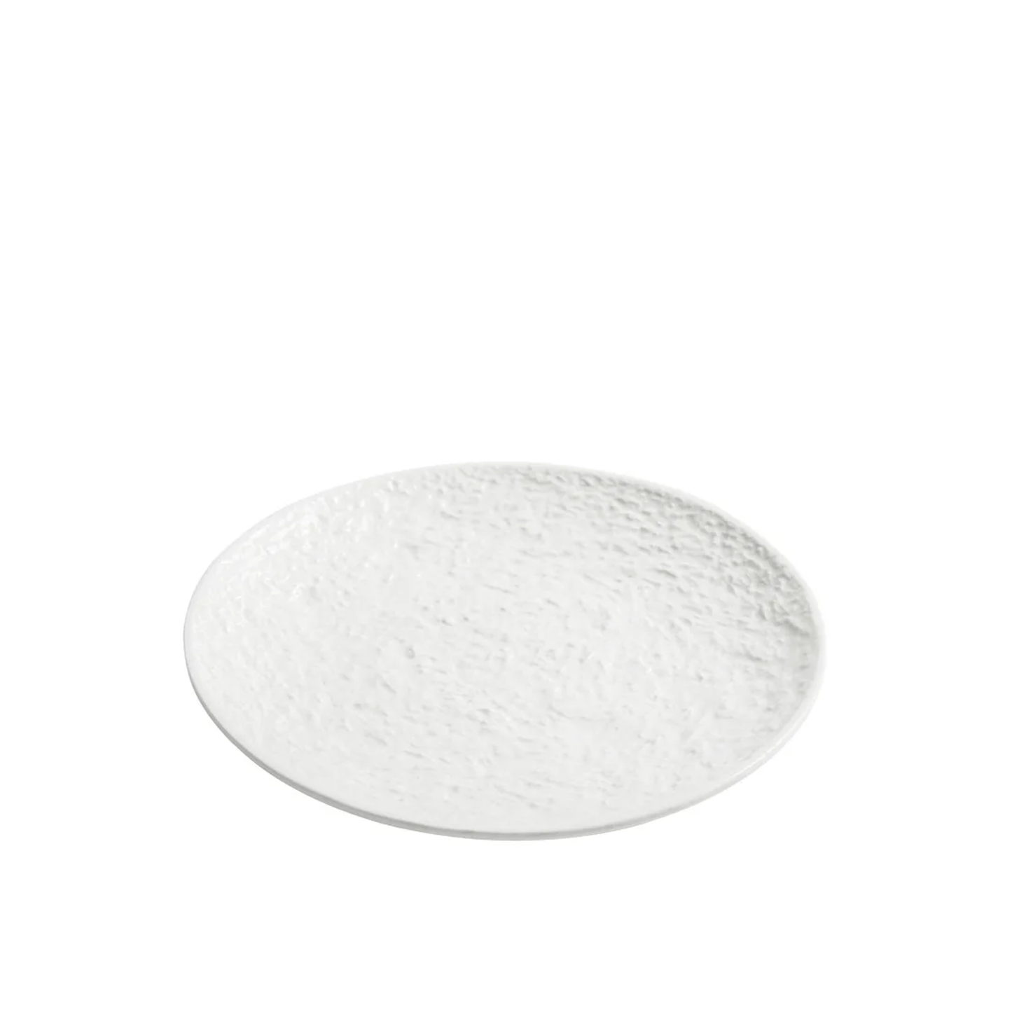 Rough Stone French White Ceramic Plate