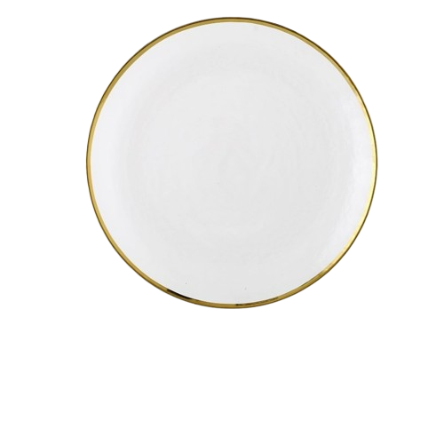 Small Gold Rimmed Glass Plate